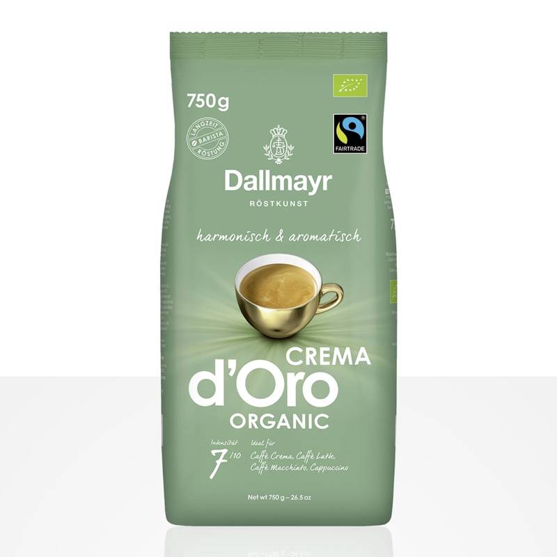 Dallmayr Crema d’Oro Organic – 750g Coffee Beans | Filter & Espresso Coffee