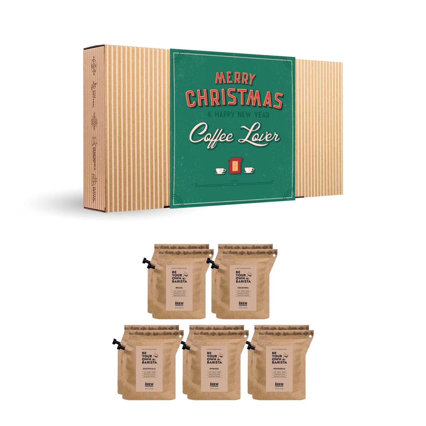 Merry Christmas Coffee Gift Box – 5 or 10 Specialty Coffees