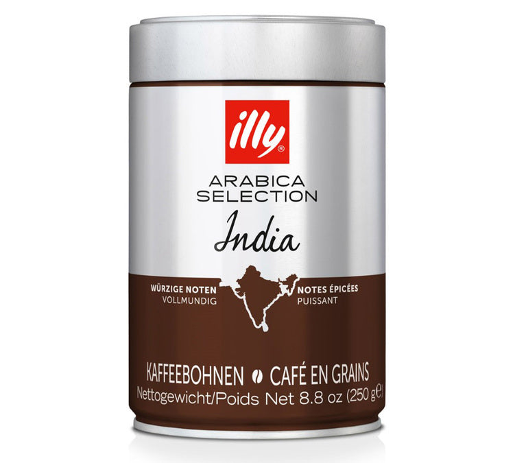Illy Arabica Selection India – 250g Coffee Beans 100% Arabica