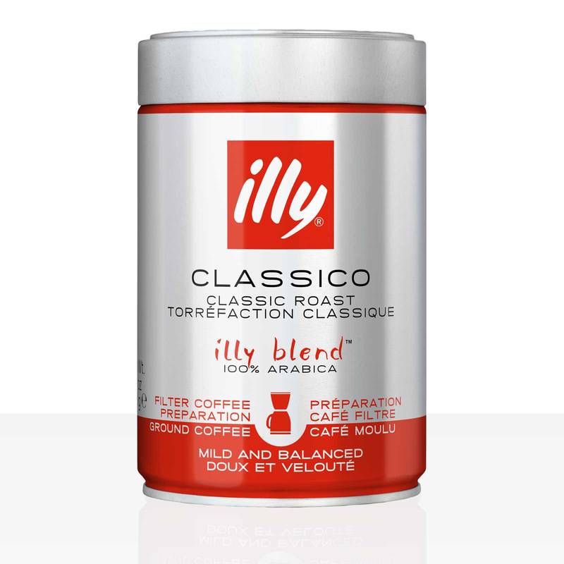 Illy Classico Filter Coffee – 250g Ground Coffee, 100% Arabica