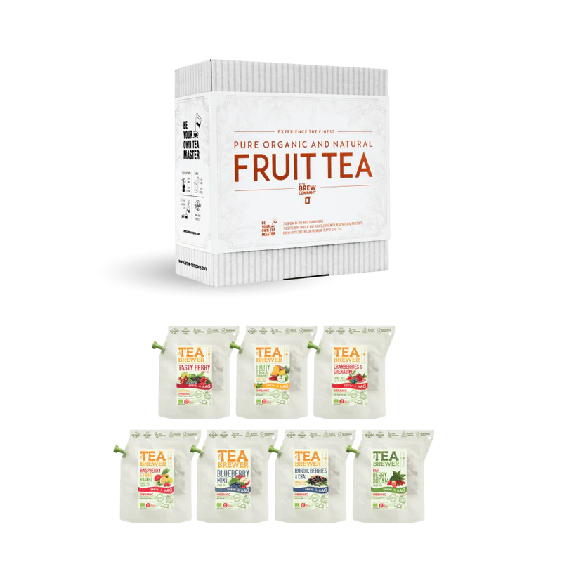 Fruit Tea Collection Gift Box – 7 Teabrewers, 14 cups of organic tea