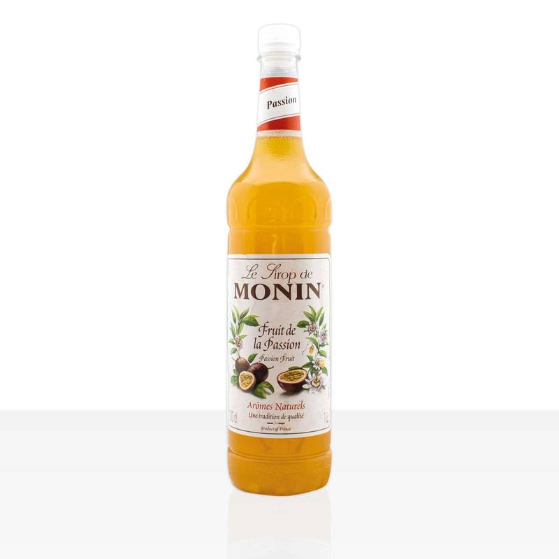 Monin pasiflorų sirupas 1L – aukščiausios kokybės atogrąžų skonio sirupas