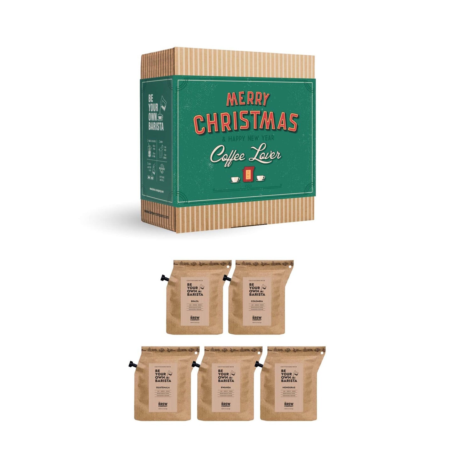 Merry Christmas Coffee Gift Box – 5 or 10 Specialty Coffees
