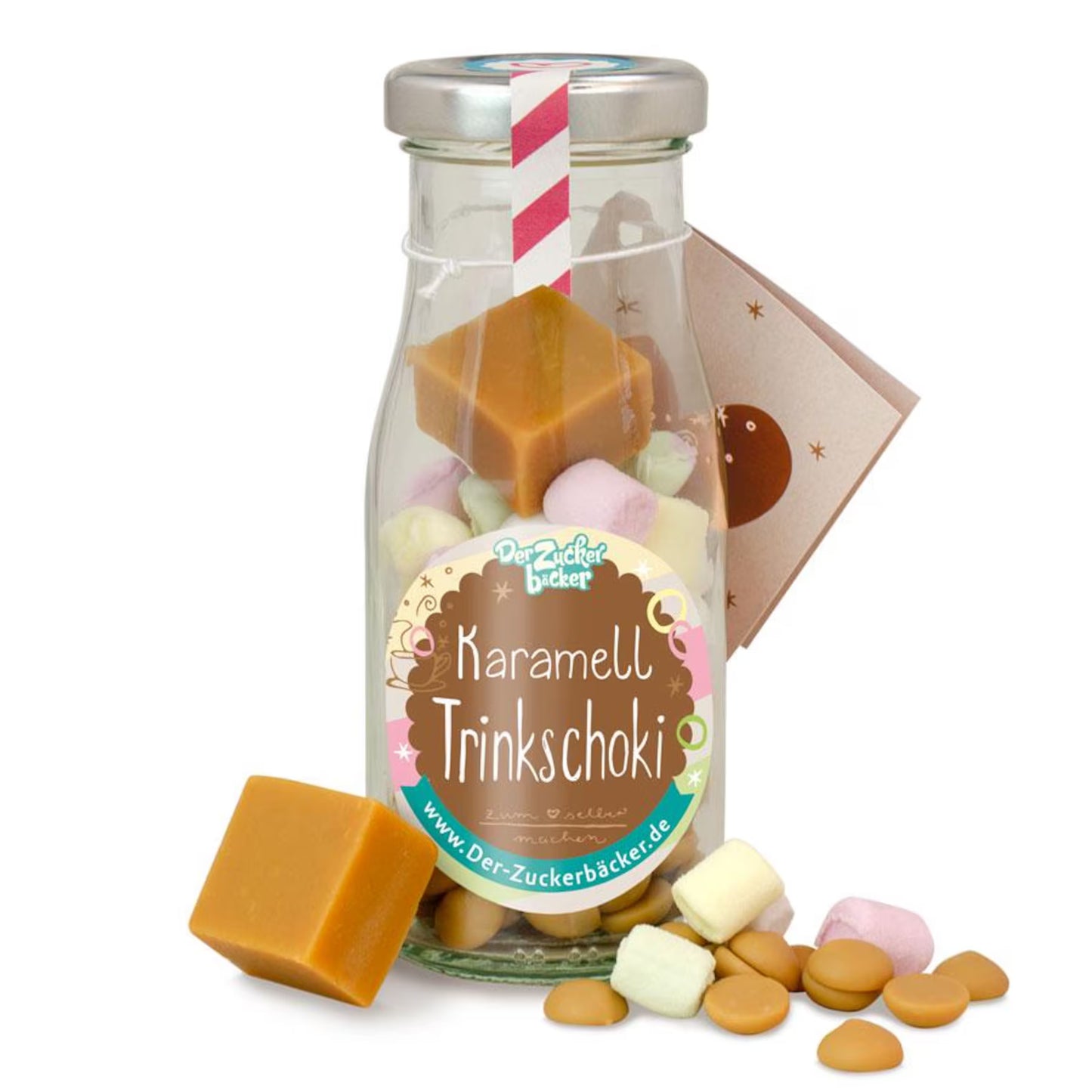 Nordic Caramel Hot Chocolate Gift Set – Cozy Winter Cocoa Mix with Marshmallows | Handmade Christmas Treat