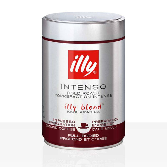 Illy Intenso Espresso – 250g Ground Coffee Dark Roast 100% Arabica
